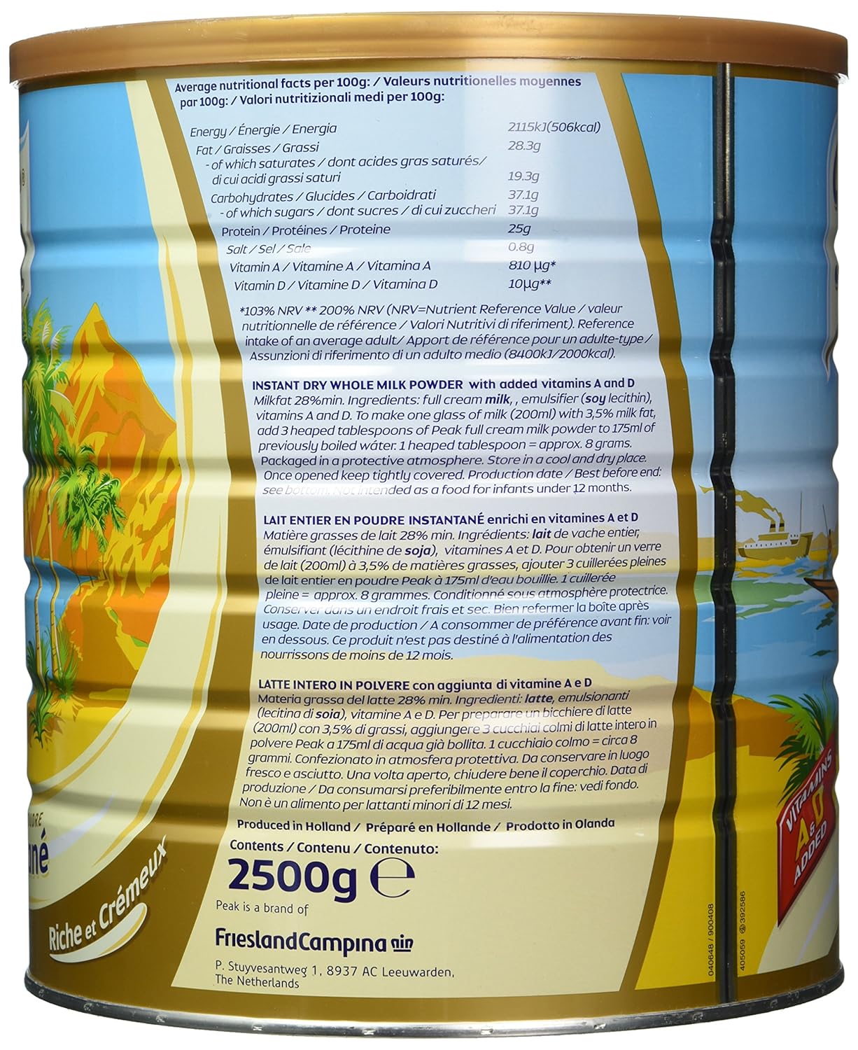 Peak Dry Whole Milk Powder, 2500 Gram - Image 2